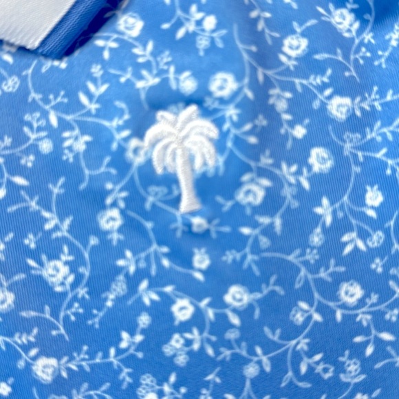 Blue Floral Kids Polo Shirt - Picture 3 of 4